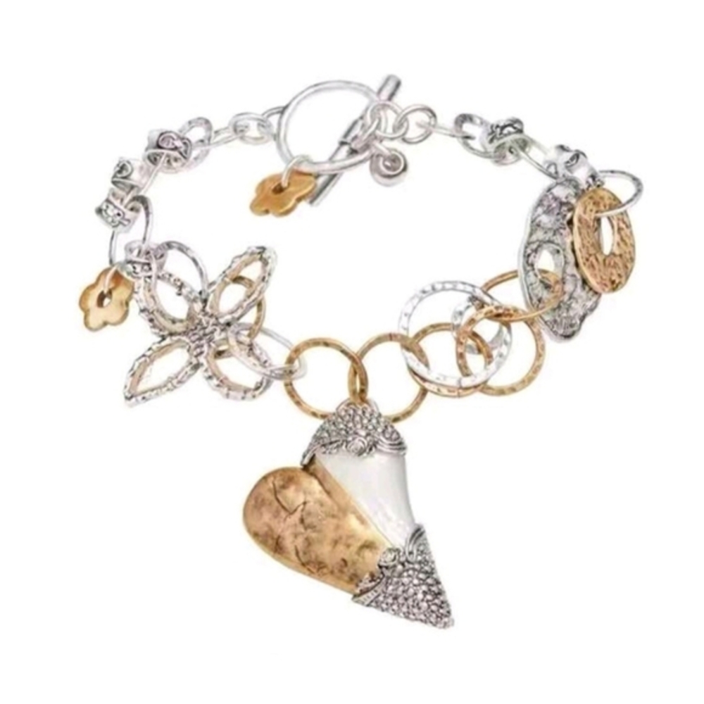 Gold And Silver Horn Choker Necklace - Picture 4 of 4